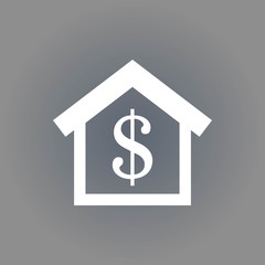 money home dollar icon stock vector illustration flat design