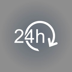 24 hours icon stock vector illustration flat design