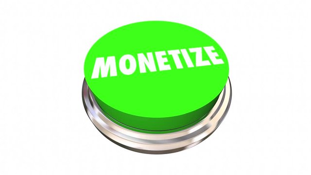 Monetize Button Make Money Revenue Stream 3d Animation