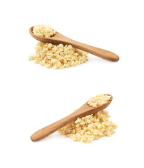 Pile of minced garlic isolated