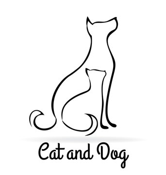 Logo cat and dog silhouttes