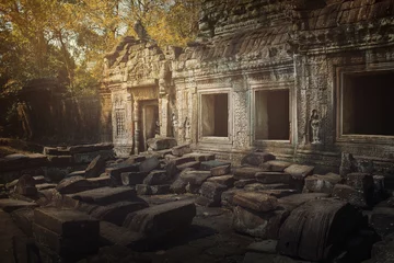Crédence de cuisine en verre imprimé Rudnes Ancien temple abandonné d& 39 Angkor Wat, Cambodge