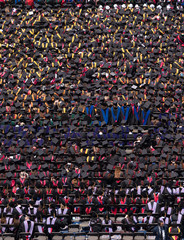 Students in the commencement 