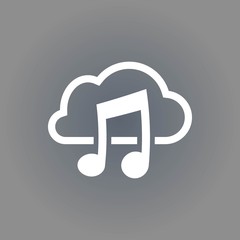 music upload download to the cloud icon stock vector illustration flat design