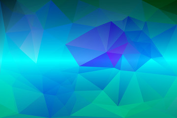 Obraz premium Turquoise blue purple low poly background