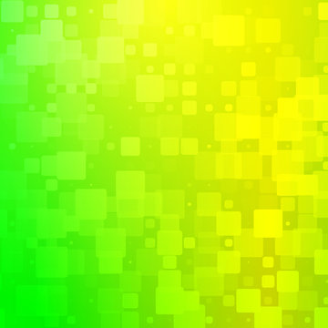 Yellow Golden Green Shades Glowing Rounded Tiles Background