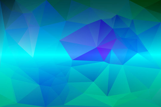 Turquoise blue purple low poly background