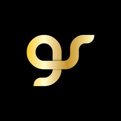 Obraz premium Initial Letter GS GR Rounded Lowercase Logo