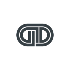 Initial Letter GD Linked Design Logo