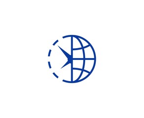 Globe clock logo
