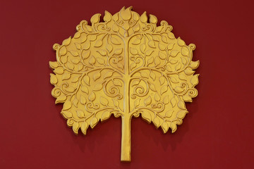 Gloden tree wall decoration