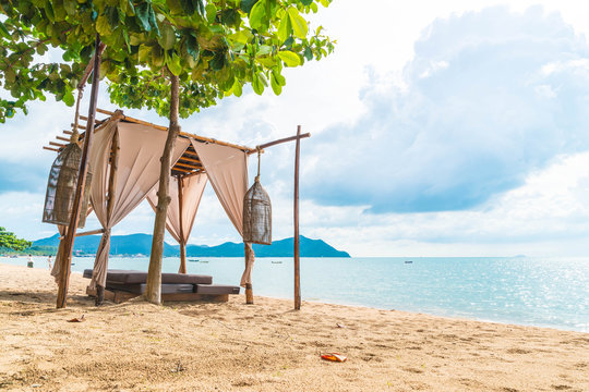 Beautiful pavilion on beach