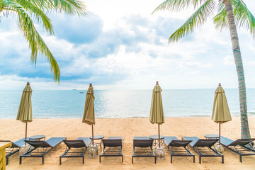 Beautiful tropical ocean or sea and sand beach