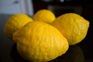 A Group Of Giant Lemons