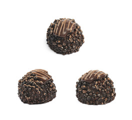Chocolate confection candy isolated