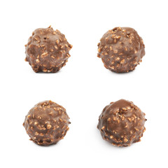 Chocolate ball confection candy isolated