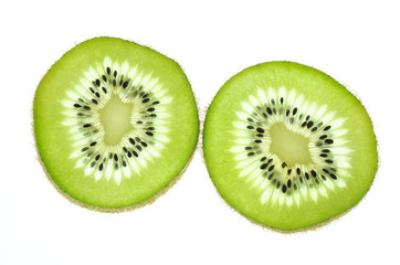Fototapeta premium fresh slice kiwi fruit isolated on white background