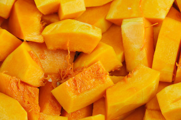 chopped butternut squash background