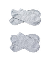 Pair of low-cut ped socks isolated