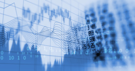 technical financial graph on technology abstract background