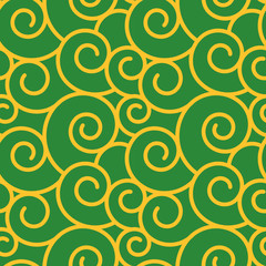 Vector twirl damask vintage seamless pattern background.