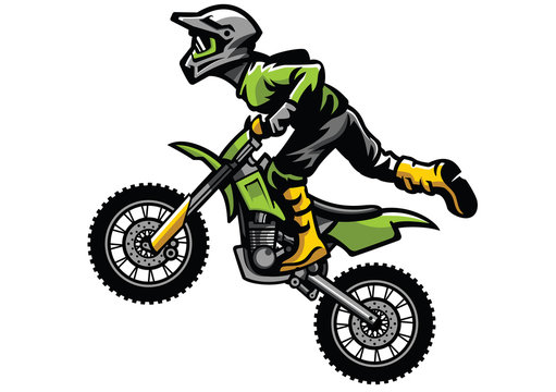 motocross rider doing stunt