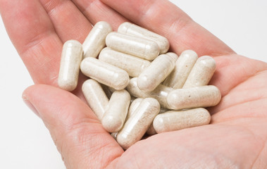 Handful of Herbal Organic Fiber Pills