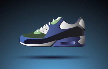 Sport shoes. Shoes  icon.  Man`s Sneakers . Shoes for running. Vector illustration.
