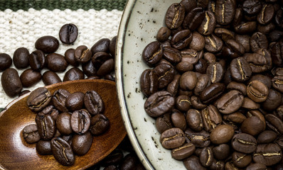 Coffee Bean, background texture, close-up