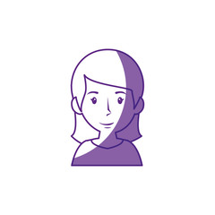 Woman cartoon profile icon vector illustration graphic design