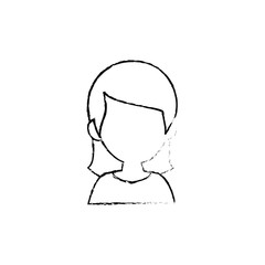Woman cartoon profile icon vector illustration graphic design
