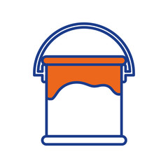 Paint bucket isolated icon vector illustration graphic design
