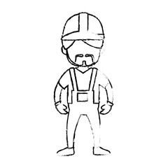 Worker man cartoon icon vector illustration graphic design