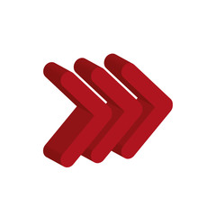 next arrows icon over white background. vector illustration