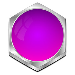 blank Button - 3D illustration