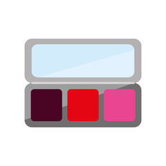 Eye shadow palette icon over white background. makeup concept. colorful design. vector illustration
