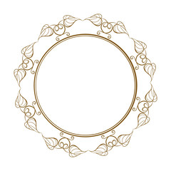Vector floral vintage frame