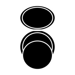 Face powder icon over white background. makeup concept. vector illustration