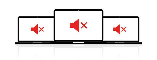 Laptop Banner - Ton stumm