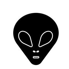 alien icon over white background. vector illustration