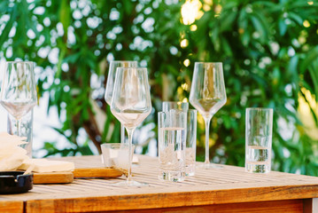 table set for meal