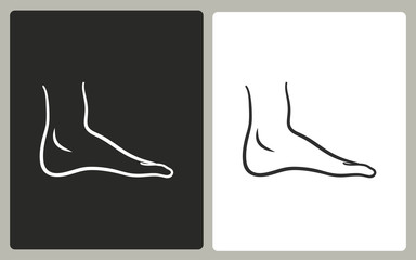 Foot - vector icon.