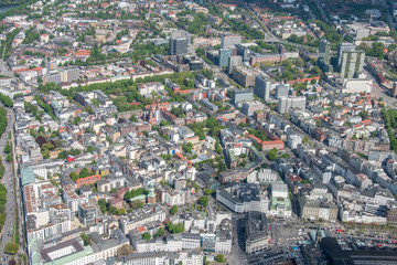 Fototapeta na wymiar Hamburg Panorama fome above