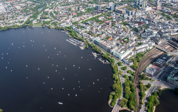 Hamburg Panorama fome above