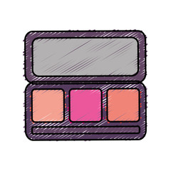 Eyeshadow palette icon over white background. colorful design. vector illustration
