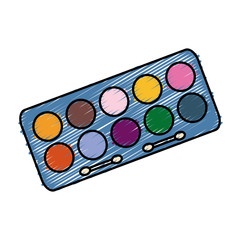 Eyeshadow palette icon over white background. colorful design. vector illustration