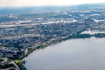 Hamburg Panorama fome above