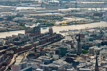 Hamburg Panorama fome above