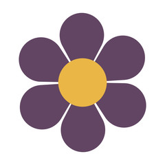 beautiful flower icon over white background. colorful design. vector illustration