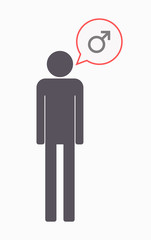 Isolated male pictogram with a male sign